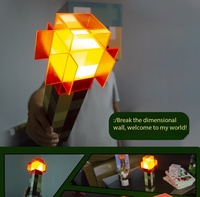 Lampe torche en plastique en gros, 4 couleurs, veilleuse LED décorative pour chambre à coucher, lampe de table rechargeable USB, jouet pour enfants