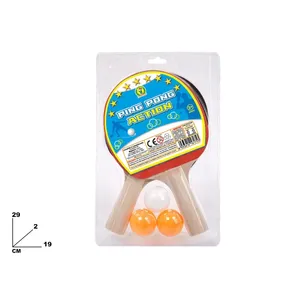 Ensemble de ping-pong en blister, 2 raquettes, 3 balles, jeu de sport d'intérieur - Product Image 1