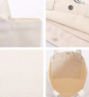 Tas Belanja Kanvas Katun Polos Berkualitas Tinggi Grosir, Tas Tote Katun dengan Logo Cetak Kustom dan Ukuran Sesuai Pesanan