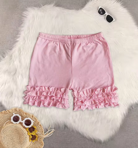 Shorts a juego para hermanas RTS, color caramelo, con volantes, al por mayor, para bebés y niñas pequeñas, de algodón, coloridos, de verano - Product Image 2