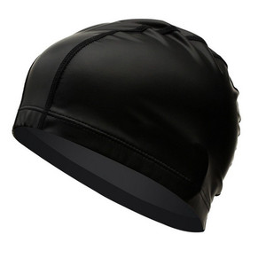 Bonnet de bain enduit de Pu, couleur unie, imperméable et respirant, pour hommes et femmes, sports nautiques - Product Image 1