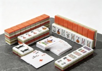 Jeu de Mahjong de Luxe Thème Halloween en Acrylique Pliable et Écologique pour 4 Joueurs – Idéal pour Cadeaux de Fêtes et Lieux de Divertissement