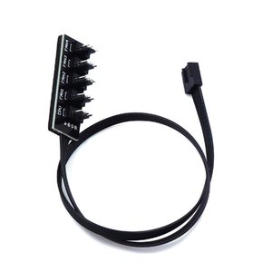 Ordinateur PC de bureau CPU châssis <span class=keywords><strong>ventilateur</strong></span> 4PIN <span class=keywords><strong>PWM</strong></span> <span class=keywords><strong>HUB</strong></span> 1:5 3PIN 4PIN connecteur de <span class=keywords><strong>ventilateur</strong></span> étendu 5 bits Interface ventilateurs connecteur - Product Image 2