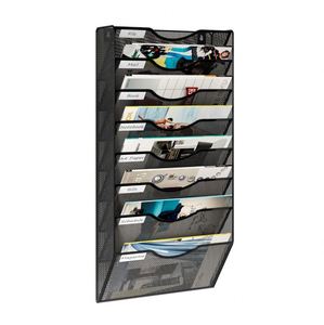 Metal Office Wall Mount Wall <b>File</b> Organizer 8 Pocket Hanging <b>Document</b> Rack - Product Image 1