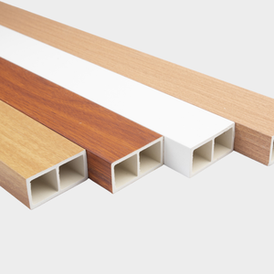 Tùy chỉnh trong nhà WPC Composite gỗ nhựa Batten vuông hình chữ nhật gỗ ống cho phòng khách Divider trực tiếp từ nhà máy - Product Image 1