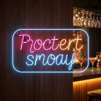 Lettres lumineuses LED néon en acrylique pour le commerce transfrontalier, étanches IP65, personnalisables, pour l'extérieur et l'intérieur, panneau publicitaire créatif