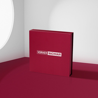 Boîte à livre magnétique de luxe bordeaux, impression personnalisée de la marque, doublure en satin lisse, boîte d'emballage rigide pour coffret cadeau de bijoux de mariage