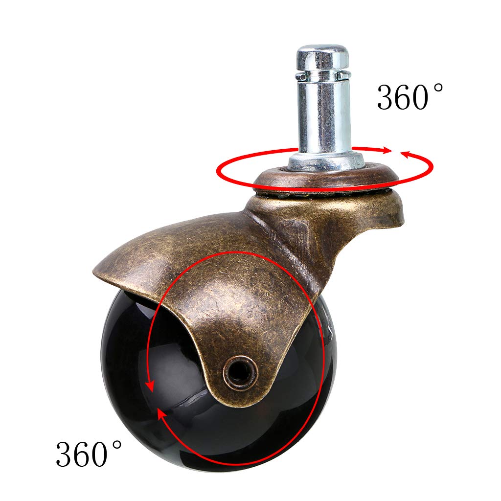 DLPO swivel 2 inch furniture caster grip ring  stem M10*15mm swivel pp caster wheel  with brake 50mm