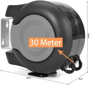벽 장착 이중 옷 라인 30m 개폐식 건조 에어