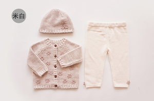 <span class=keywords><strong>Cardigan</strong></span> maglione neonato bambina con cappello ricamo fiore rosa caduta all'ingrosso abbigliamento per bambini boutique 91110460 - Product Image 3