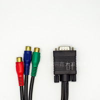 1080p Résolution VGA 3RCA Ligne Paire Torsadée Câble de Données 5m de Longueur Veste PVC RCA AV Conversion Set-Top Box TV Audio Vidéo Câbles