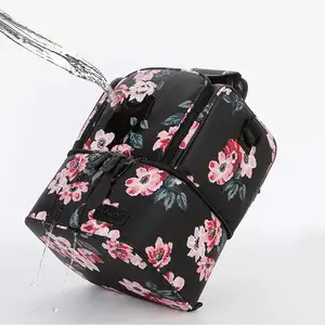 Fabricante de mochila personalizada à prova d'água, mochila de piquenique com dois andares, mochila com leite materno e refrigerador isolado