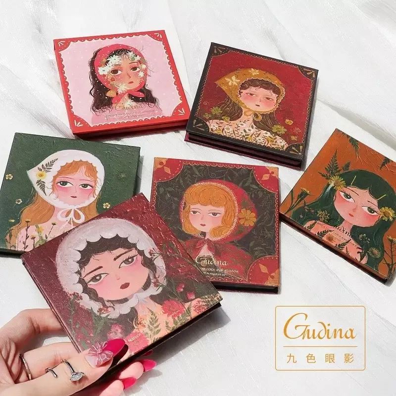 GUICAMI Nana Forest Princess 9 color Eye Shadow Palette Pearlescent Waterproof Eyeshadow Palette Long Lasting Eyes Makeup