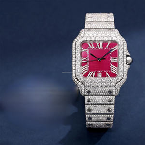 นาฬิกาข้อมืออะนาล็อกหรูหราแบบกำหนดเอง FIFE ตัวเรือนเงิน ประดับเพชรโมอิสซาไนต์คุณภาพสูง ดีไซน์เต็มตัวแบบฮิปฮอป สำหรับทั้งชายและหญิง ตัวเรือนอัลลอยด์ ระบบอัตโนมัติ - Product Image 5