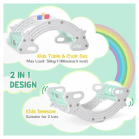 Cadre d'escalade d'intérieur multifonctionnel pour bébé, chaise à bascule pour enfants, balançoire teeter-totter enfants table à manger et table d'apprentissage amusante
