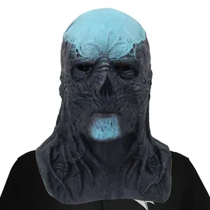Özel cadılar bayramı tam yüz korku kask lateks ürpertici maske Cosplay korkunç canavar parti maskesi