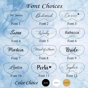 Antifaz para Dormir Personalizado: Regalo para Despedida de Soltera, Regalo Nupcial, Preparación para la Boda, Antifaz Nupcial, Conjunto de Pijama Nupcial, Regalo para Fiesta Nupcial - Product Image 2