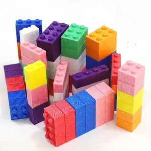 Super strong Hot Selling Children Cheap Educational Soft Silicone Stacking Toy Play Building Block