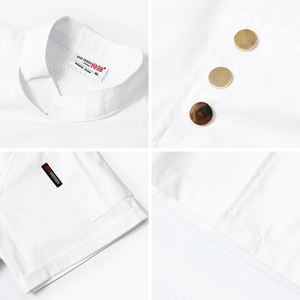 T-shirt avec logo Vêtements <span class=keywords><strong>de</strong></span> travail <span class=keywords><strong>de</strong></span> bonne qualité pour chef Veste <span class=keywords><strong>Homme</strong></span> Bot <span class=keywords><strong>Cuisine</strong></span> Chemise <span class=keywords><strong>de</strong></span> serveur unisexe blanche Uniformes <span class=keywords><strong>de</strong></span> chef féminin - Product Image 4