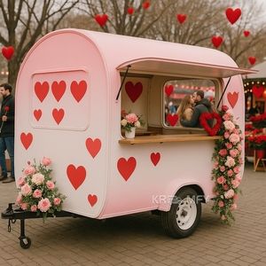 Mini-remorques de cuisine mobiles personnalisées en fibre de verre, camions et chariots de restauration rapide pour hot-dogs et glaces, et chariots de snacks - Product Image 6