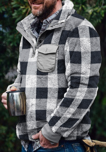 Suéter Cárdigan Cruzado de Doble Cara con Estampado Escocés Europeo Americano, Moda de Invierno - Product Image 2