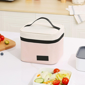 Portable <b>Lunch</b> Bag <b>Insulated</b> Aluminum Foil Padded Polyester <b>Lunch</b> <b>Box</b> for Students Zipper Wholesale Take-Out Packing - Product Image 2