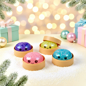Squeeze Toys Squishy Dumpling Kawaii Maltose Squishies Rainbow Mystery <b>Glitter</b> Dumpling Squishy Bun Toys Stress Food Toys - Product Image 1