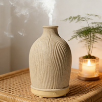 Diffuseur d'huiles essentielles portable USB 80 ml, mini diffuseur en résine, humidificateur ultrasonique d'aromathérapie avec 7 lumières colorées - Vente flash