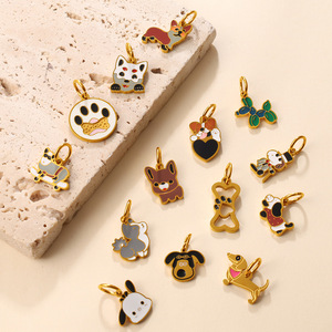 Dijes de Animales Adorables de Aleación de Zinc, Accesorios de Joyería DIY, Diseño de Huella de Perro y Gato, Dijes Colgantes Unisex para Regalo - Product Image 2