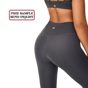 2024 personalizzabile di alta qualità Spandex sport vita alta solido senza soluzione di continuità ragazza <span class=keywords><strong>Yoga</strong></span> Leggings <span class=keywords><strong>pantaloni</strong></span> per le donne - Product Image 4