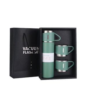 Termo <span class=keywords><strong>de</strong></span> Acero Inoxidable 304 <span class=keywords><strong>de</strong></span> 500 ml, Juego <span class=keywords><strong>de</strong></span> Regalo Empresarial, Vaso para Café y <span class=keywords><strong>Botella</strong></span> <span class=keywords><strong>de</strong></span> Agua con 2 Tazas - Product Image 3
