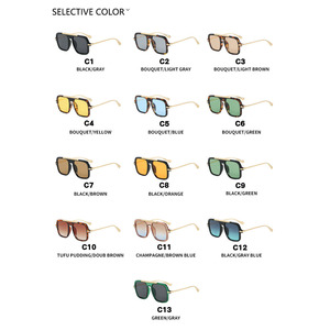 Lunettes de soleil carrées pour femmes de style européen et américain, protection UV400, nouvelle collection 2025, lunettes de conduite, tendance des célébrités d'Internet - Product Image 4