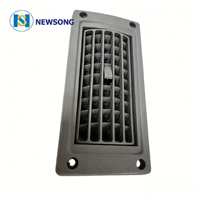 Grille à lamelles réglable pour tableau de bord de camion et de bus, système de climatisation intégré, sortie d'aération en plastique ABS pour véhicule