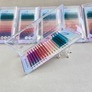 Pesta comme cils super doux cils de <span class=keywords><strong>maquillage</strong></span> professionnel couleur marron cils colorés pour extensions de cils - Product Image 4