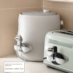 Organizador de cordón adhesivo de plástico al por mayor para baño y cocina Gestión de cables y organización de soportes para electrodomésticos - Product Image 3