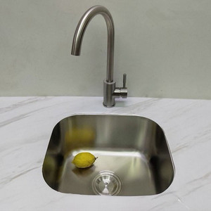 Design moderne en acier inoxydable 304 fait à la main sous le comptoir petit évier de <span class=keywords><strong>cuisine</strong></span> 44*39*20cm taille de <span class=keywords><strong>siphon</strong></span> assorti avec robinet - Product Image 2