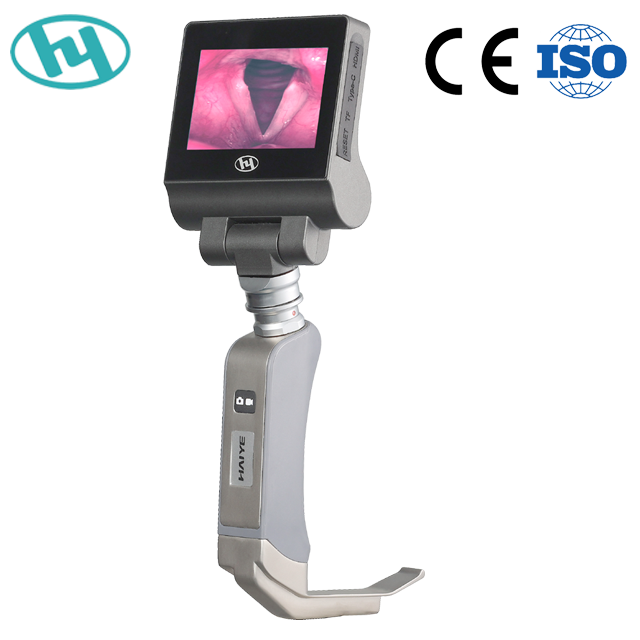 Reusable Fiber Optic Video Laryngoscope Adjustable Viewing Angle High Illumination for Pediatric Adult Airway Management