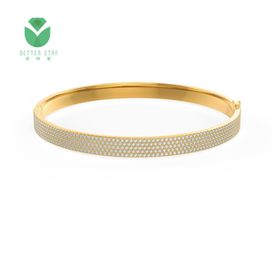 Perhiasan Gelang Berlian 18K Gelang Berlian Emas Putih Gelang Berlian Igi Wanita - Product Image 3