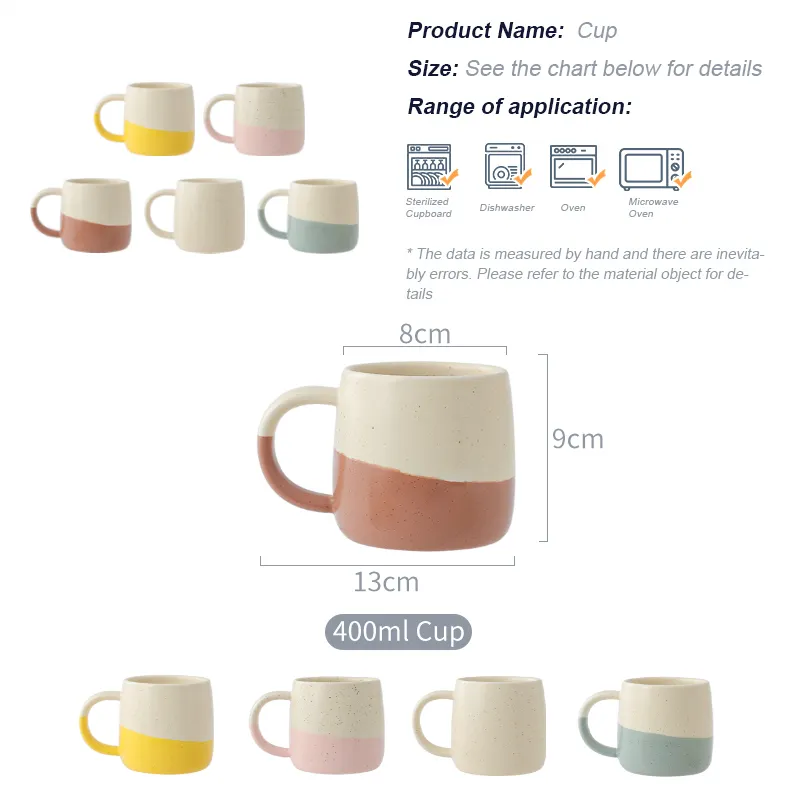 Cangkir keramik Nordic baru kreatif berbintik cangkir teh warna kustom cangkir kopi tembikar Dot untuk rumah