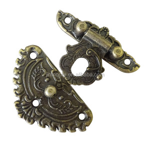 Großhandel dekorative Bronze Latch Clasp Latch Lock Hasp mit Schrauben für Holz Schmucks cha tulle Fall - Product Image 5