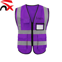 Gilets de sécurité réfléchissants personnalisés avec logo, poches et fermeture éclair, haute visibilité pour hommes et femmes, pour travaux de construction