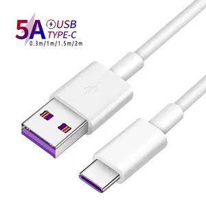 TPE 5A סופר מהיר טעינת כבל 1m סוג-C USB כבל עם העברת נתונים קו טעינה נייד טלפון טעינה