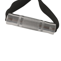 Poignées de fitness en métal robustes noires écologiques pour la maison, accessoires d'entraînement pour bandes de résistance et machines à câble, avec anneau en D