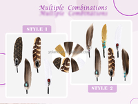 Plumes de faisan teintes en vrac, 4 types naturels, vente chaude en gros, pour portefeuilles, chapeaux, bottes, vêtements western, décoration intérieure, artisanat DIY