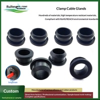 Anillos de Silicona RF-001 Negros para Cables, Venta al por Mayor del Fabricante, Fundas para Cajas de Alimentación, Anillos de Doble Orificio y Múltiples Orificios de Instalación Rápida