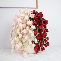 Vente chaude : Mini lys de la vallée en soie à 9 têtes, fleurs artificielles réalistes pour vitrine et décoration de mariage, approvisionnement en gros