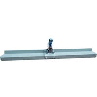 Raclette à double tranchant avec support, extrémités arrondies, 36/48/60 x 6 pouces, pour béton, construction en magnésium