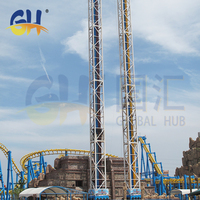 Équipement de parc d'attractions extérieur de grande envergure, manège à double tour de lancement de 32 places, à vendre