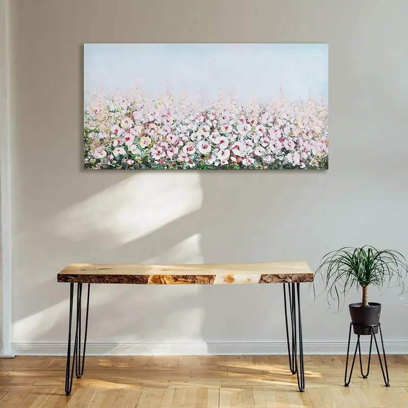 Eaglegits-impresiones en lienzo de flores rosas 3d para decoración de pared, arte de pared Digital pintado a mano, pinturas al óleo abstractas para el hogar