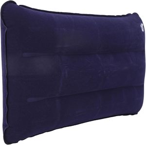 Almohada de Viaje Inflable Rectangular con Superficie Aterciopelada para Camping, Avión y Playa - Product Image 2